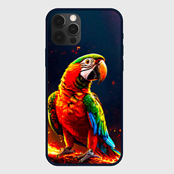 Чехол для iPhone 12 Pro Ара в огне, цвет: 3D-черный