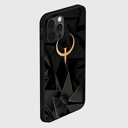 Чехол для iPhone 12 Pro Quake golden poly, цвет: 3D-черный — фото 2