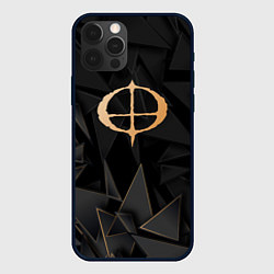 Чехол для iPhone 12 Pro Ozzy Osbourne golden poly, цвет: 3D-черный