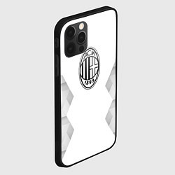 Чехол для iPhone 12 Pro AC Milan white poly, цвет: 3D-черный — фото 2