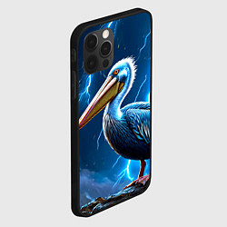 Чехол для iPhone 12 Pro Пеликан и молния, цвет: 3D-черный — фото 2
