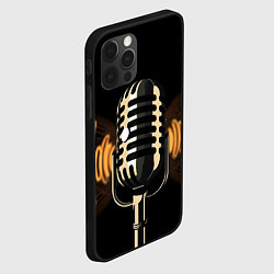 Чехол для iPhone 12 Pro Микрофон и звук, цвет: 3D-черный — фото 2
