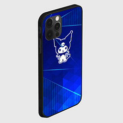 Чехол для iPhone 12 Pro Kuromi blue poly, цвет: 3D-черный — фото 2