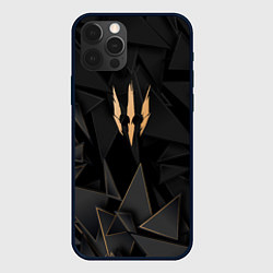 Чехол для iPhone 12 Pro The Witcher golden poly, цвет: 3D-черный