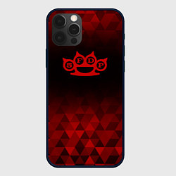 Чехол для iPhone 12 Pro Five Finger Death Punch red poly, цвет: 3D-черный