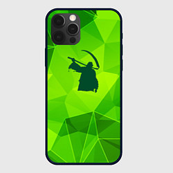 Чехол для iPhone 12 Pro Children of Bodom green poly, цвет: 3D-черный
