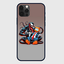 Чехол для iPhone 12 Pro Venom and Duck-Donald - ai art fantasy, цвет: 3D-черный