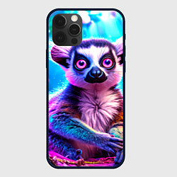 Чехол для iPhone 12 Pro Лемур в сказочном лесу, цвет: 3D-черный