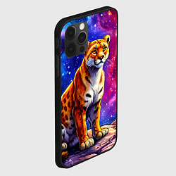 Чехол для iPhone 12 Pro Пума и звездное небо, цвет: 3D-черный — фото 2