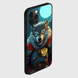 Чехол для iPhone 12 Pro Серый волк с гербом РФ, цвет: 3D-черный — фото 2