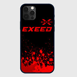 Чехол для iPhone 12 Pro Exeed - red gradient посередине, цвет: 3D-черный