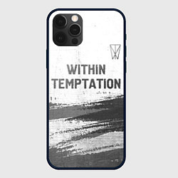 Чехол для iPhone 12 Pro Within Temptation - white gradient посередине, цвет: 3D-черный