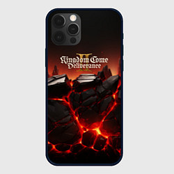Чехол для iPhone 12 Pro Kingdom Come Deliverance 2 черные камни, цвет: 3D-черный