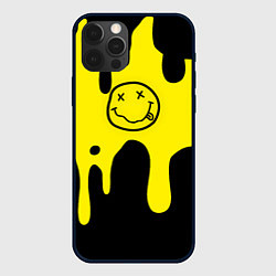 Чехол для iPhone 12 Pro Нирвана потёки краски, цвет: 3D-черный