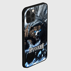 Чехол для iPhone 12 Pro Я русский - агрессивный медведь, цвет: 3D-черный — фото 2