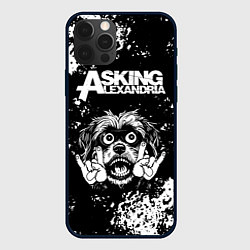 Чехол для iPhone 12 Pro Asking Alexandria рок пес, цвет: 3D-черный