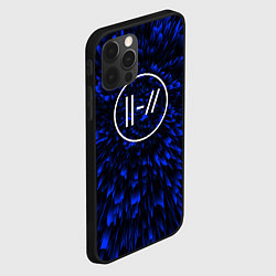 Чехол для iPhone 12 Pro Twenty One Pilots blue energy, цвет: 3D-черный — фото 2