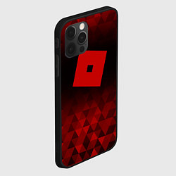 Чехол для iPhone 12 Pro Roblox red poly, цвет: 3D-черный — фото 2