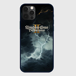 Чехол для iPhone 12 Pro Kingdom Come Deliverance 2 логотип игры, цвет: 3D-черный