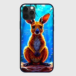 Чехол для iPhone 12 Pro Кенгуру в джунглях, цвет: 3D-черный