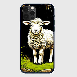 Чехол для iPhone 12 Pro Овечка на черном, цвет: 3D-черный