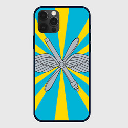 Чехол для iPhone 12 Pro Военно-воздушные силы: флаг, цвет: 3D-черный