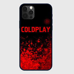 Чехол для iPhone 12 Pro Coldplay - red gradient посередине, цвет: 3D-черный