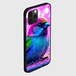 Чехол для iPhone 12 Pro Неоновый воробей, цвет: 3D-черный — фото 2