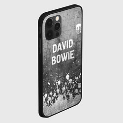 Чехол для iPhone 12 Pro David Bowie - grey gradient посередине, цвет: 3D-черный — фото 2