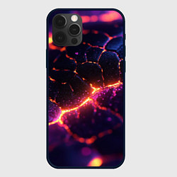 Чехол для iPhone 12 Pro Текстура вулкана, цвет: 3D-черный