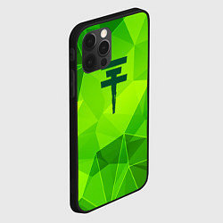 Чехол для iPhone 12 Pro Tokio Hotel green poly, цвет: 3D-черный — фото 2