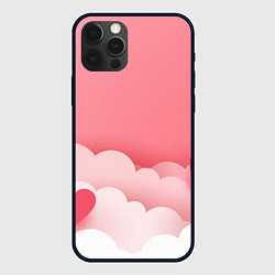 Чехол для iPhone 12 Pro Облака любви, цвет: 3D-черный