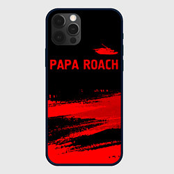 Чехол для iPhone 12 Pro Papa Roach - red gradient посередине, цвет: 3D-черный