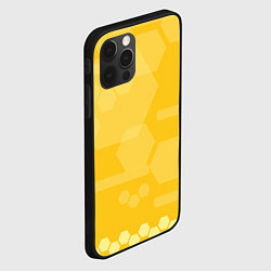 Чехол для iPhone 12 Pro Геометрические фигуры желтые, цвет: 3D-черный — фото 2