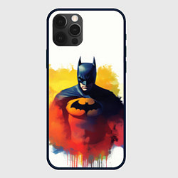 Чехол для iPhone 12 Pro Бэтмен в краске, цвет: 3D-черный
