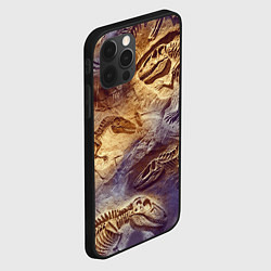 Чехол для iPhone 12 Pro Окаменелые динозавры, подарок для палеонтолога, цвет: 3D-черный — фото 2