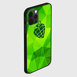Чехол для iPhone 12 Pro Green Day green poly, цвет: 3D-черный — фото 2