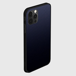 Чехол для iPhone 12 Pro Тёмный синий градиент текстура в крапинку, цвет: 3D-черный — фото 2
