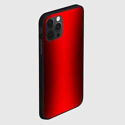 Чехол для iPhone 12 Pro Чёрно-красный градиент по центру, цвет: 3D-черный — фото 2
