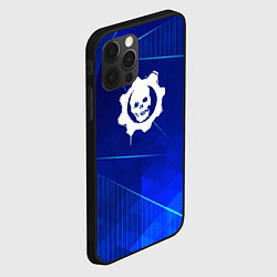 Чехол для iPhone 12 Pro Gears of War blue poly, цвет: 3D-черный — фото 2