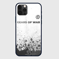 Чехол для iPhone 12 Pro Gears of War - white gradient посередине, цвет: 3D-черный