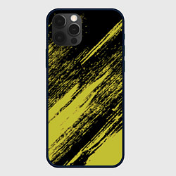 Чехол для iPhone 12 Pro The color is black and yellow, цвет: 3D-черный