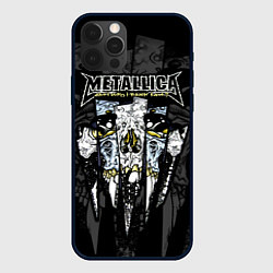 Чехол для iPhone 12 Pro Metallica - skull with fangs, цвет: 3D-черный