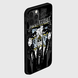 Чехол для iPhone 12 Pro Metallica - skull with fangs, цвет: 3D-черный — фото 2