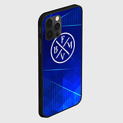 Чехол для iPhone 12 Pro Bullet For My Valentine blue poly, цвет: 3D-черный — фото 2
