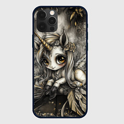 Чехол для iPhone 12 Pro Мифическая единорожка, цвет: 3D-черный