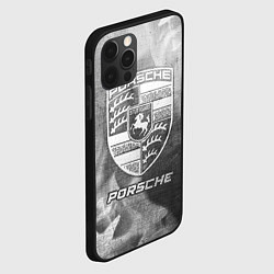 Чехол для iPhone 12 Pro Porsche - grey gradient, цвет: 3D-черный — фото 2