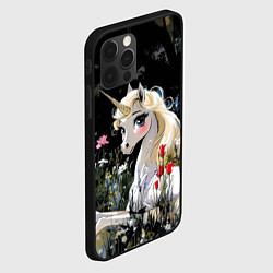 Чехол для iPhone 12 Pro Единорожка с золотыми копытами, цвет: 3D-черный — фото 2