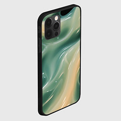 Чехол для iPhone 12 Pro Лазурная слизь на черном текстура, цвет: 3D-черный — фото 2