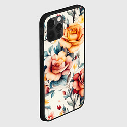 Чехол для iPhone 12 Pro Паттерн с переплетением цветов, цвет: 3D-черный — фото 2
